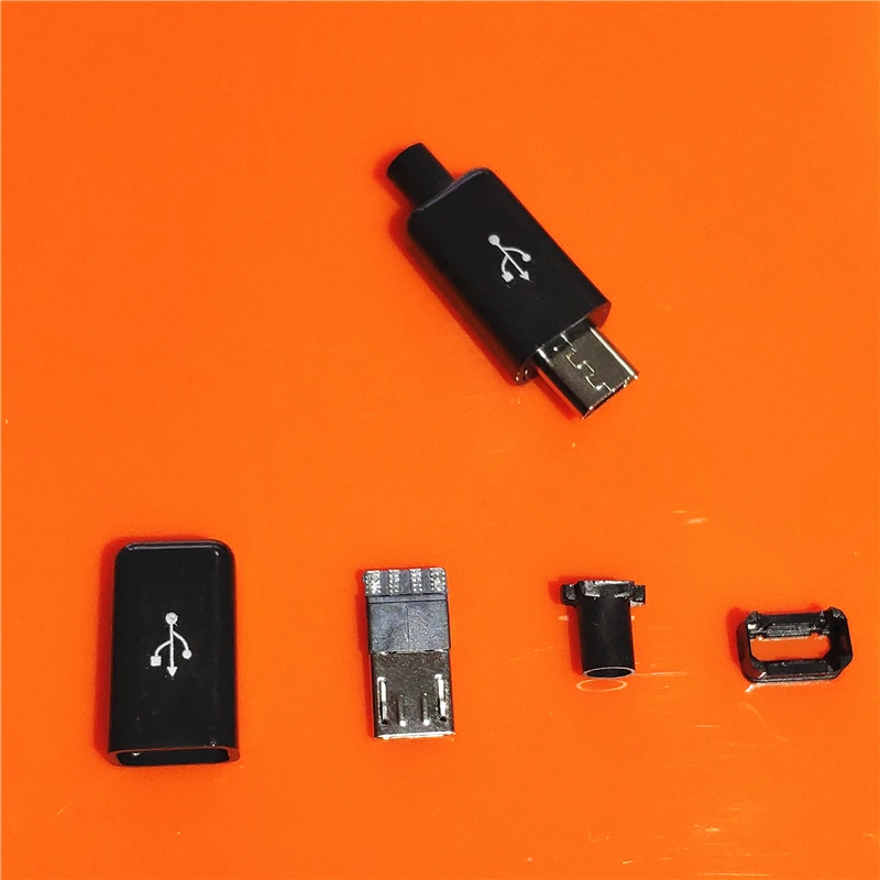 10 шт./пакет YT2153Y Micro USB 4pin мужской разъем белый/черный сварки данных OTG линии Интерфейс DIY данных Cbale