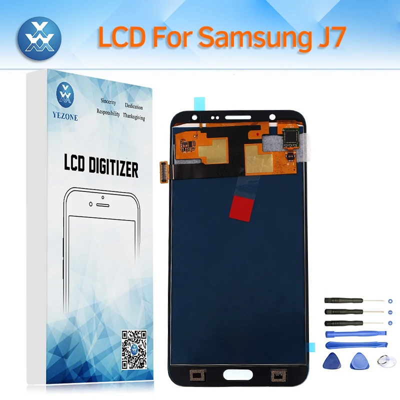 Регулируемый Pantalla для samsung Galaxy J7 J700 2015 SM J700M/DS J700F J700A ЖК дисплей Дисплей ScreenTouch