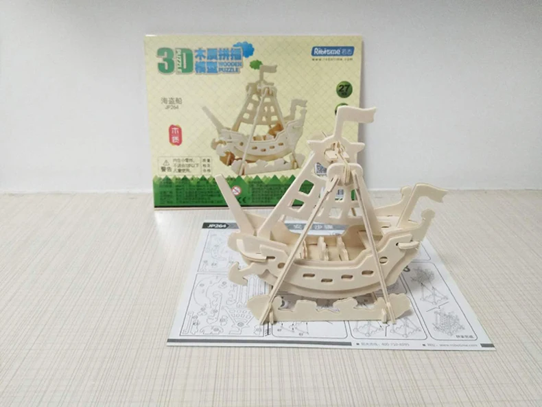 3D деревянные головоломки Развивающие детские DIY Детский сад ручная роспись игровые материалы художественные креативные игрушки для рисования