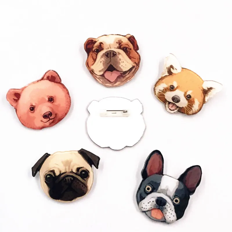11 шт./компл. мультфильм животное значок акрил брошь Значки украшения булавка на