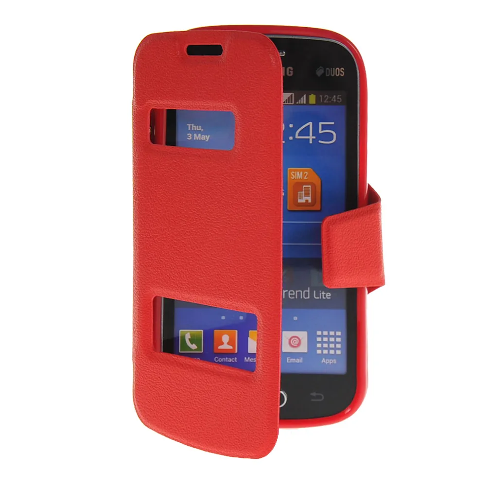 Red Pu 4.0для samsung Galaxy Trend Lite чехол для samsung Galaxy Trend Lite S7392 S7390 Gt-s7392 Gt-s7390 чехол для задней панели сотового телефона чехол - Цвет: Red