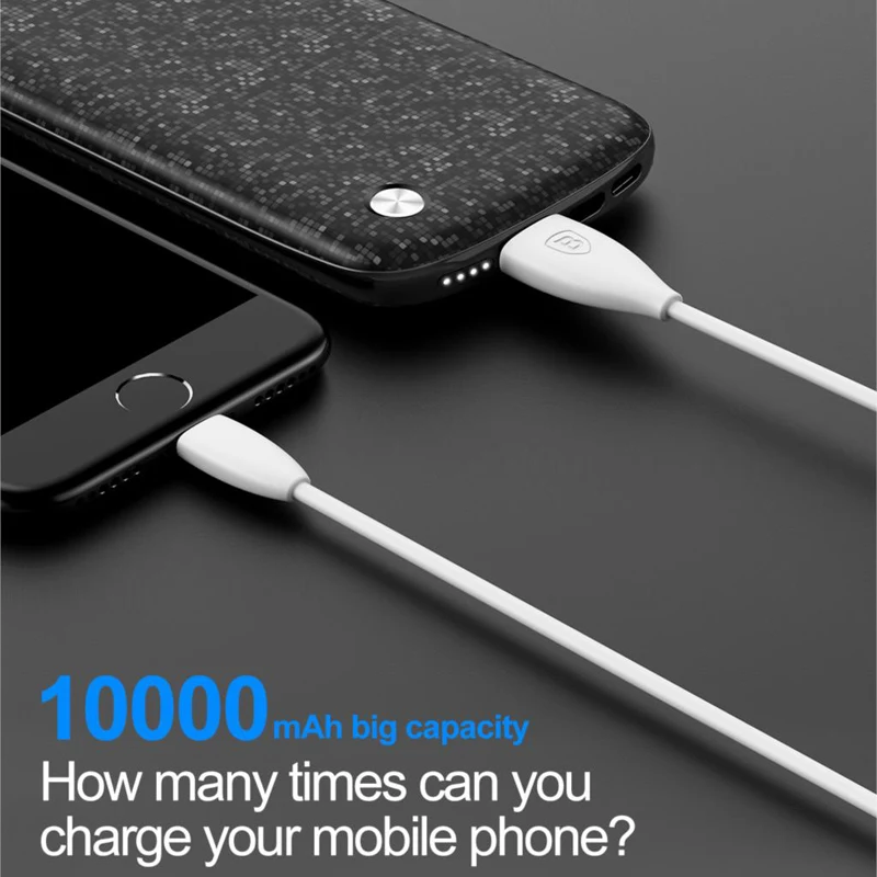BASEUS 10000 мАч USB Запасные Аккумуляторы для телефонов 15 мм Ultra Slim Мощность банк
