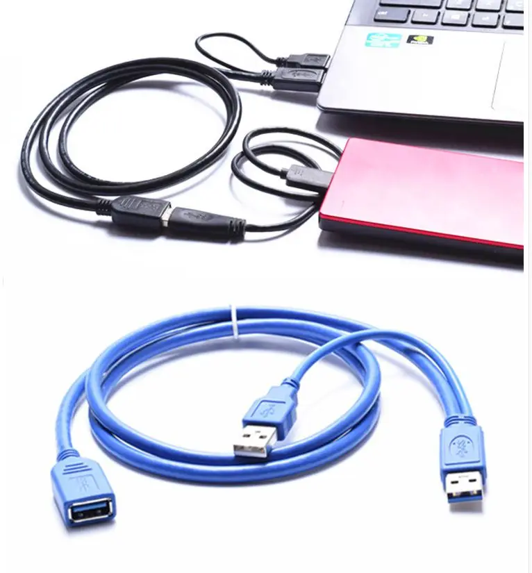 

Y type cable two USB 3.0 A Male to USB Female for external Hard Disk with extra power cable 50cm 100cm