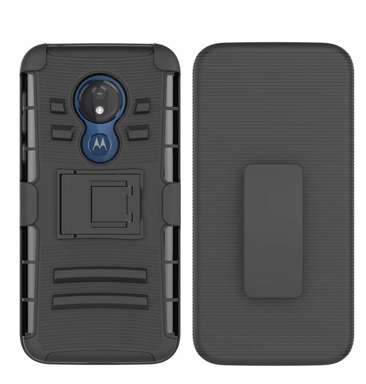 Для Motorola MOTO G7 power G7 power Американская версия Hybrid Heavy Duty 3 в 1 военный Камуфляжный Жесткий противоударный Чехол Зажим для ремня подставка чехол