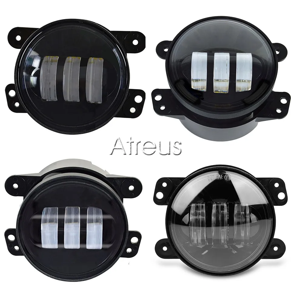 Atreus Автомобильный светодиодный противотуманный фонарь 12 В для Jeep Wrangler JK 07~ 14 Аксессуары 1 пара " 30 Вт Высокая мощность авто светодиодный DRL противотуманная фара комплект