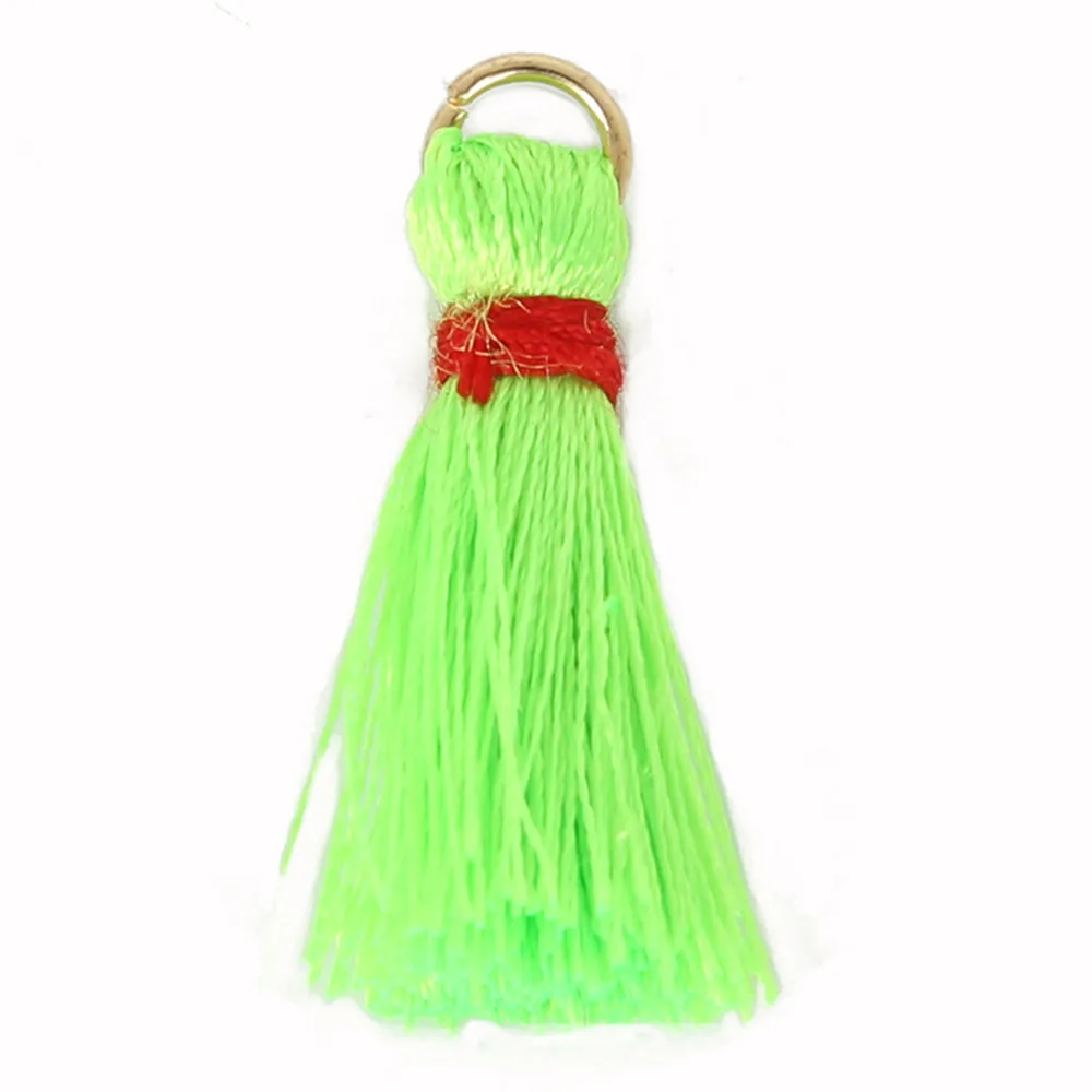 Fluorescent Green 20x5 мм 20 шт маленькая мини-кисточка для DIY Подвески для изготовления украшений ожерелье браслет свадебная одежда украшения серьги ручной работы - Цвет: Fluorescent Green