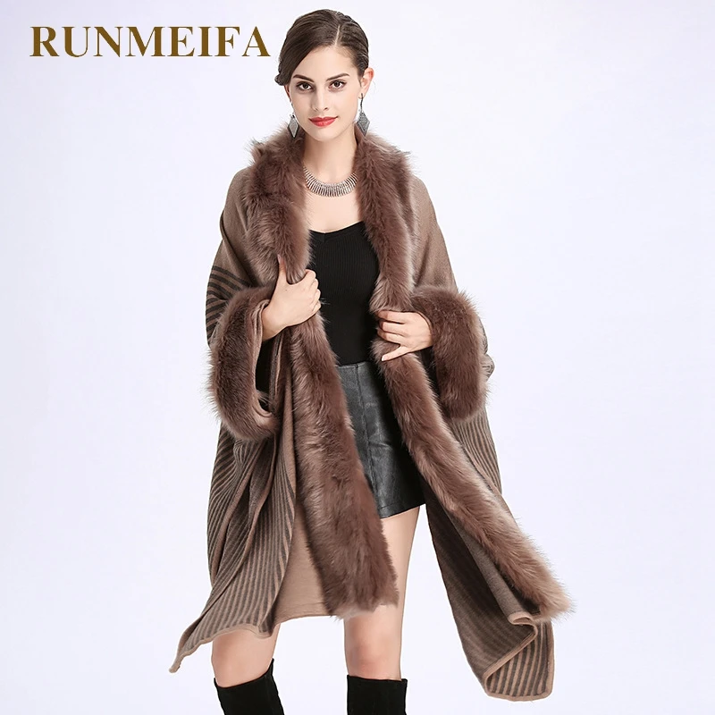 RUNMEIFA искусственный Лисий мех женский осенний и зимний модный стиль Свободный