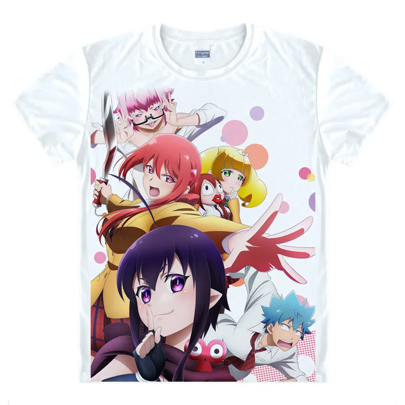 Аниме рубашка Coolprint с надписью Love футболка Tyrant мульти стильные рубашки коротким