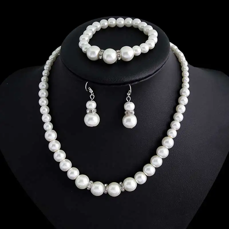 2 шт./упаковка свадебные ювелирные изделия из искусственного жемчуга | Украшения