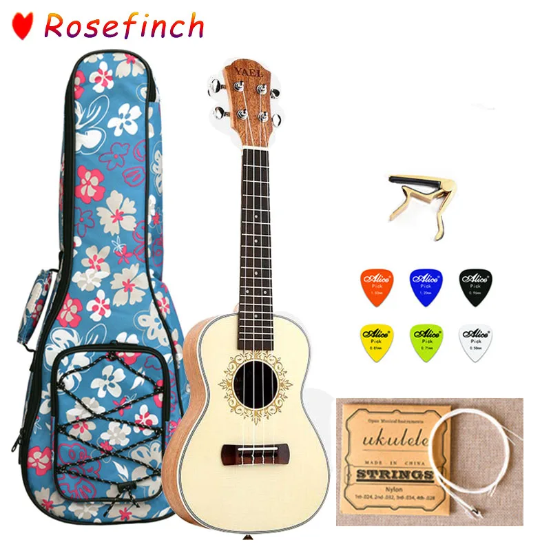Ukulele Package B 23 дюймов Гавайские гитары укулеле из красного дерева посылка с сумкой на ремне 6 медиков для Гавайских гитары 4 струны мини Гавайские аксессуары для гитары UK2301A - Цвет: Ukulele Package B