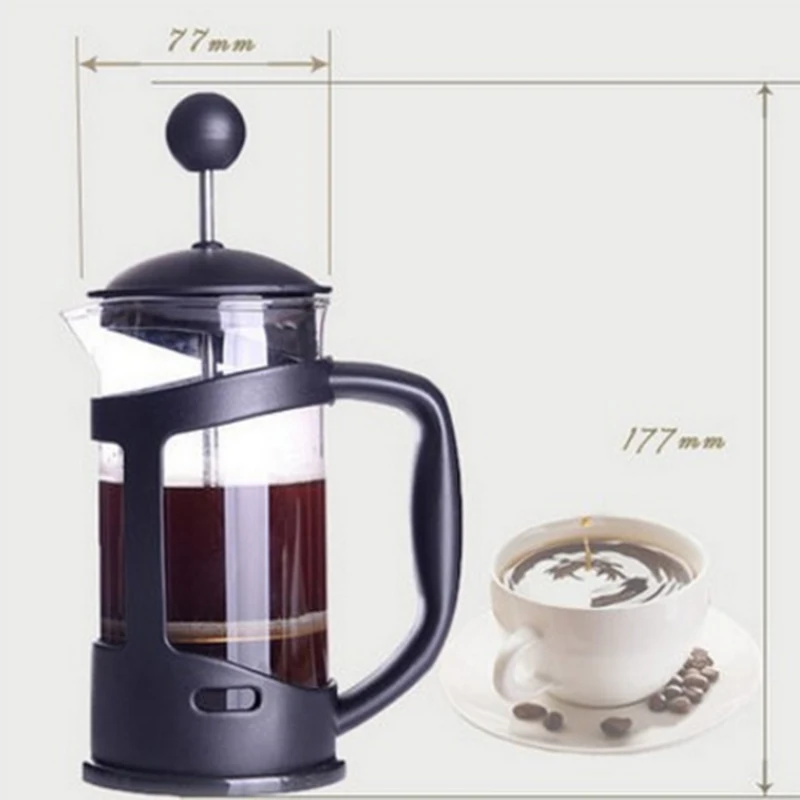 350 мл Кофе Maker французской стороны Пресс cafeteira ES Пресс o Стекло Нержавеющая сталь Кофе машина фильтр Кофе горшок percolator