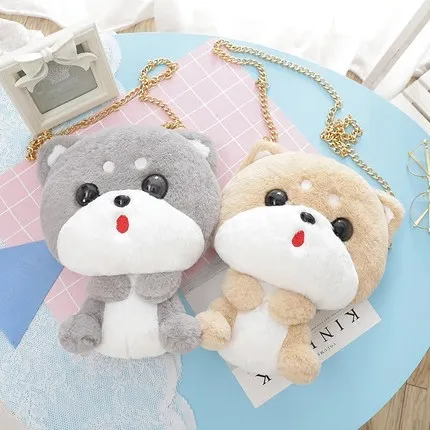 

Japanese Style Cute Shiba Dog Doll Single Shoulder Bags Mini Phone Wallet Bag Purse Cartoon Lolita Chain Sweet Girl Kawaii