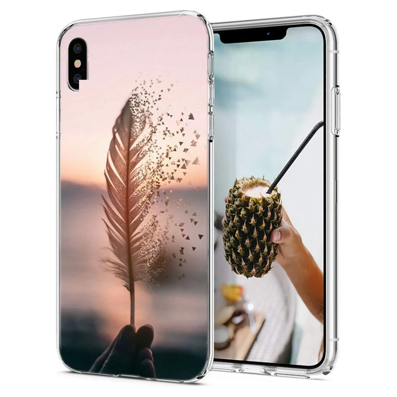 Чехол для iPhone 7 8 Plus 6 S/6 мягкий чехол из ТПУ дизайн цветочный узор розовый X XS XR Max