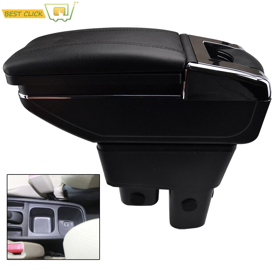 Подлокотник вращающийся для Honda Fit Jazz 2009-2013 GE центральный консольный ящик для хранения подлокотник 2010 2011 2012