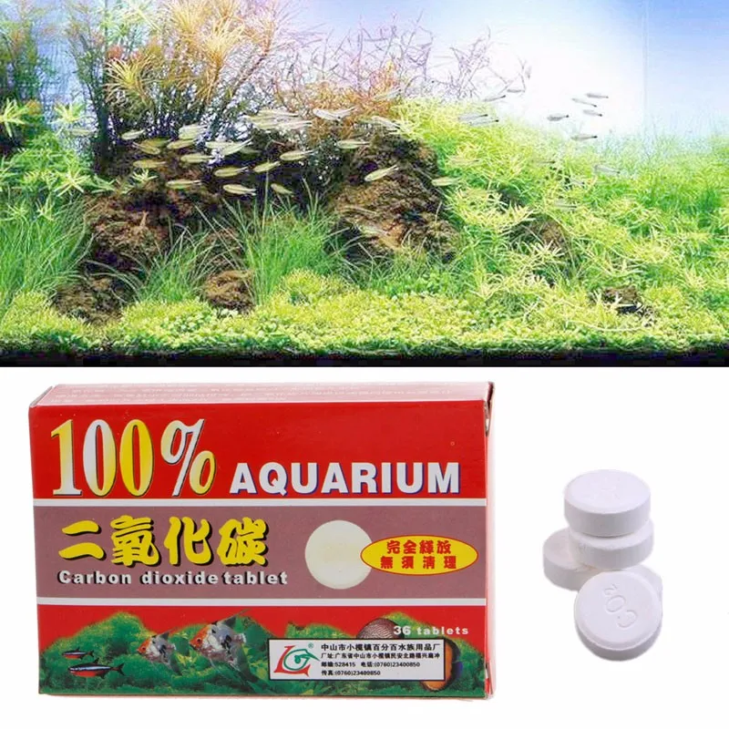 

36pcs/box Plants Aquarium Fish Tank Diffuser Plant CO2 Carbon Dioxide Tablets