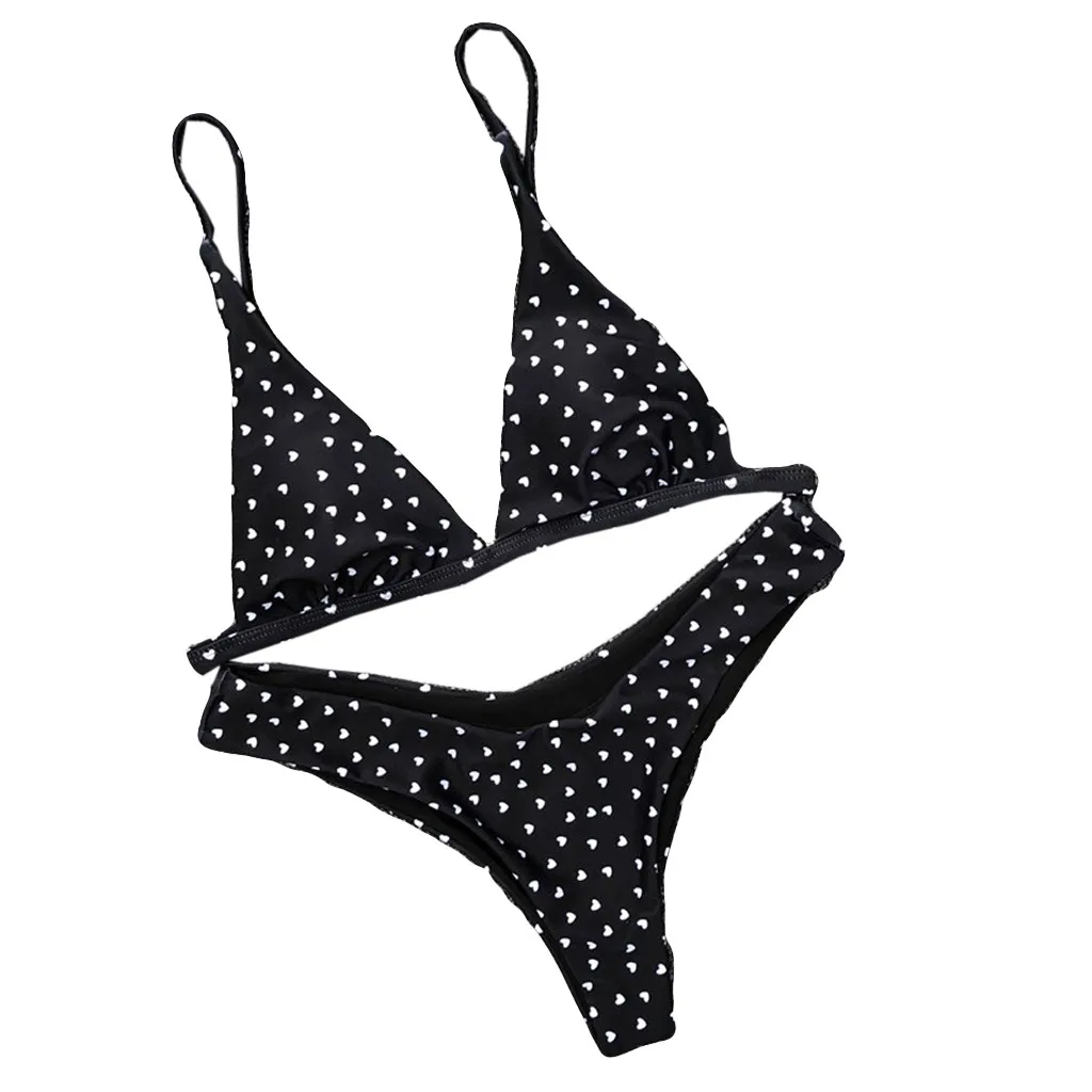 Женский бюстгальтер пуш ап с принтом в виде сердца черный розовый желтый высокой