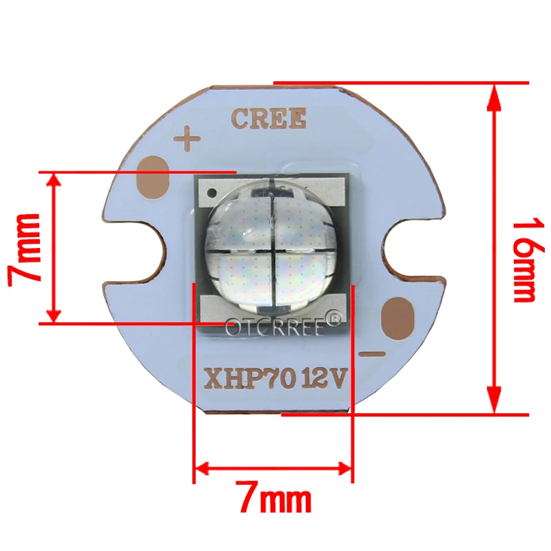1 шт. 7070 20 Вт 6V12V светодиодный сменный Cree XHP70.2 XHP50.2 светодиодный излучатель холодный белый 6500K автомобильный светильник диодный чип светильник с медной печатной платой