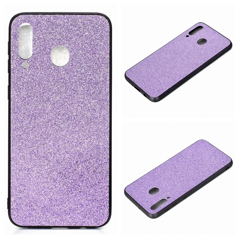 Блестящий Жесткий ПК + ТПУ кожаный чехол для Samsung S10 S10e A50 A30 A10 A20 M30 M20 M10 блестящие