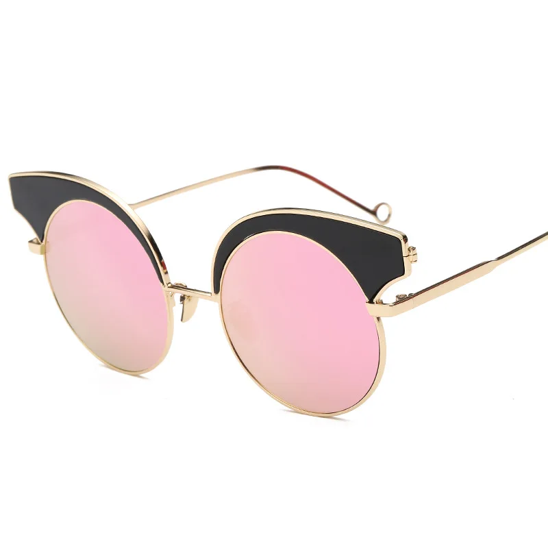 

LONSY Luxury Half Metal Sunglasses Women Brand Designer Retro Oversized Sun Glasses Woman Fashion Ladies Eyewear