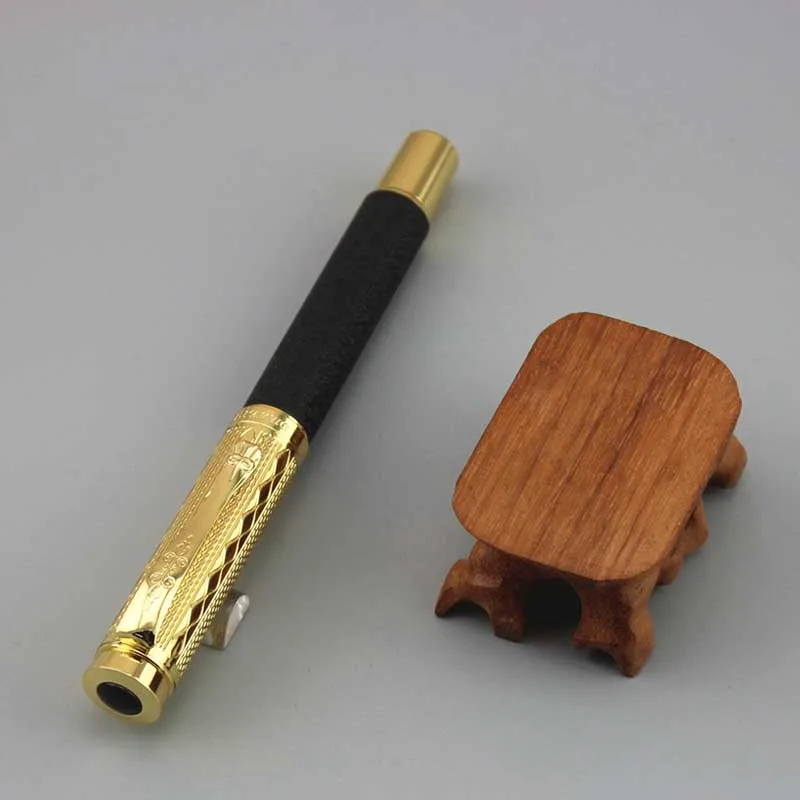 Черная перьевая ручка DKW с золотым зажимом деловой подарок студенческий