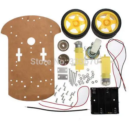 Koop Hoge Kwaliteit 2WD Motor Smart Robot Tracing Auto Chassis Snelheid Encoder Kit Batterij Box Voor Arduino