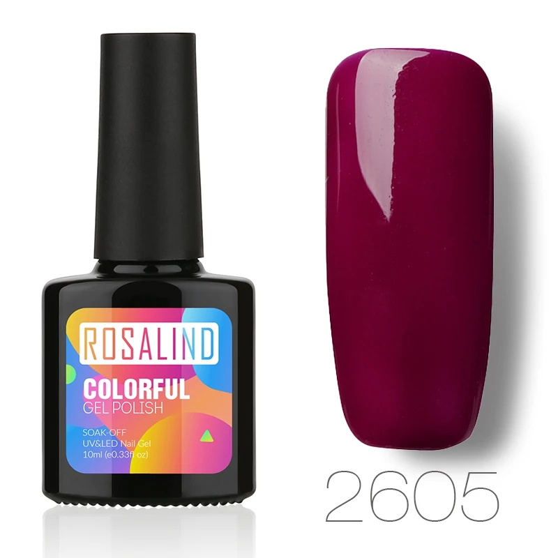 2605 ROSALIND 10 мл популярный цветной СВЕТОДИОДНЫЙ УФ-лак для ногтей, акриловый лак для ногтей, акриловый лак для ногтей - Цвет: 2605