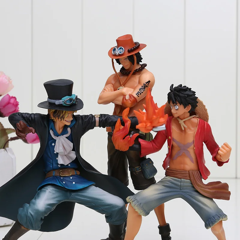 15-17 см 3 шт./компл. Аниме One Piece DXF Luffy Ace Sabo ПВХ экшн-фигурки модели игрушки | Игрушки и