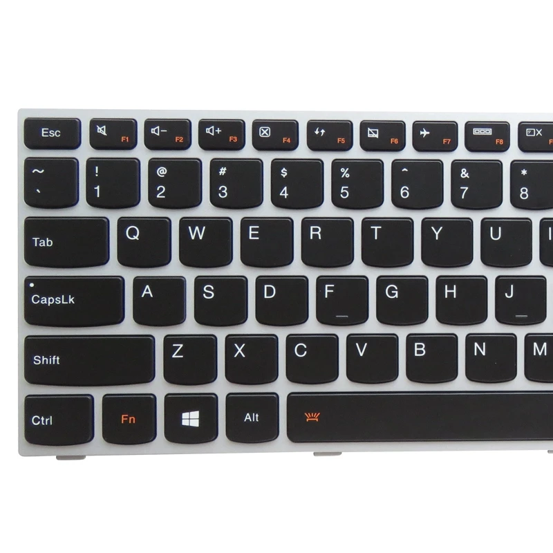 Новая клавиатура США для LENOVO E51 80 Z50 70 70A 75 80E Z51 ноутбука с подсветкой Серебряная