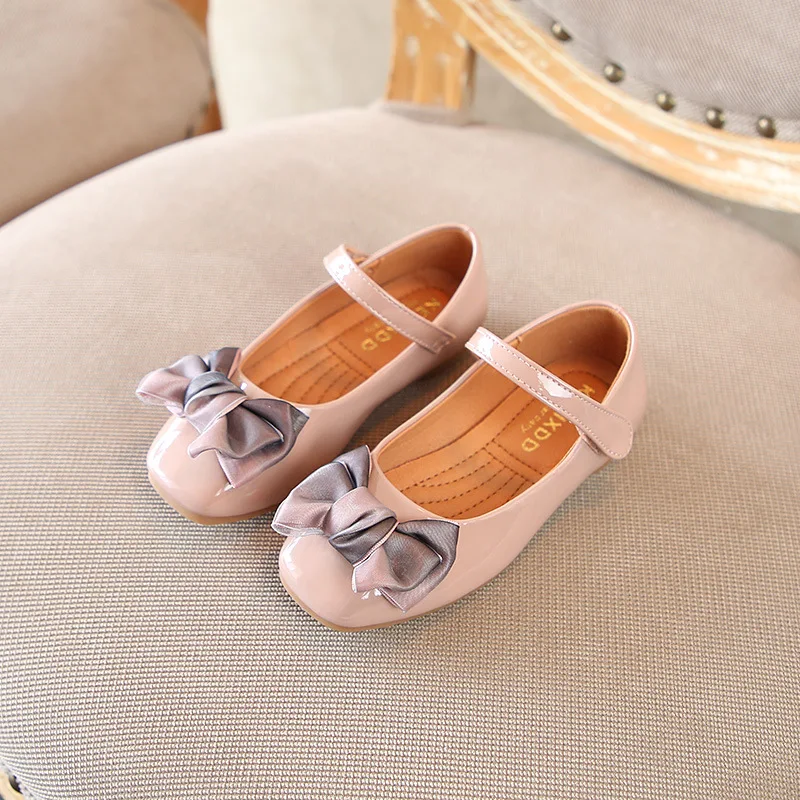 Осень 2019 г. модная обувь из лакированной кожи на плоской подошве для девочек