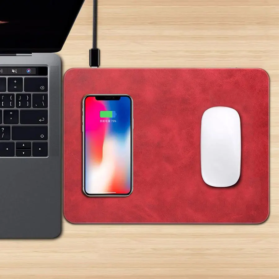 2 в 1 Qi Беспроводное зарядное устройство коврик для мыши Коврик для iPhone X XR XS Max 8 Plus samsung S10 S9 Plus Note 9/8 беспроводной зарядный коврик для телефона