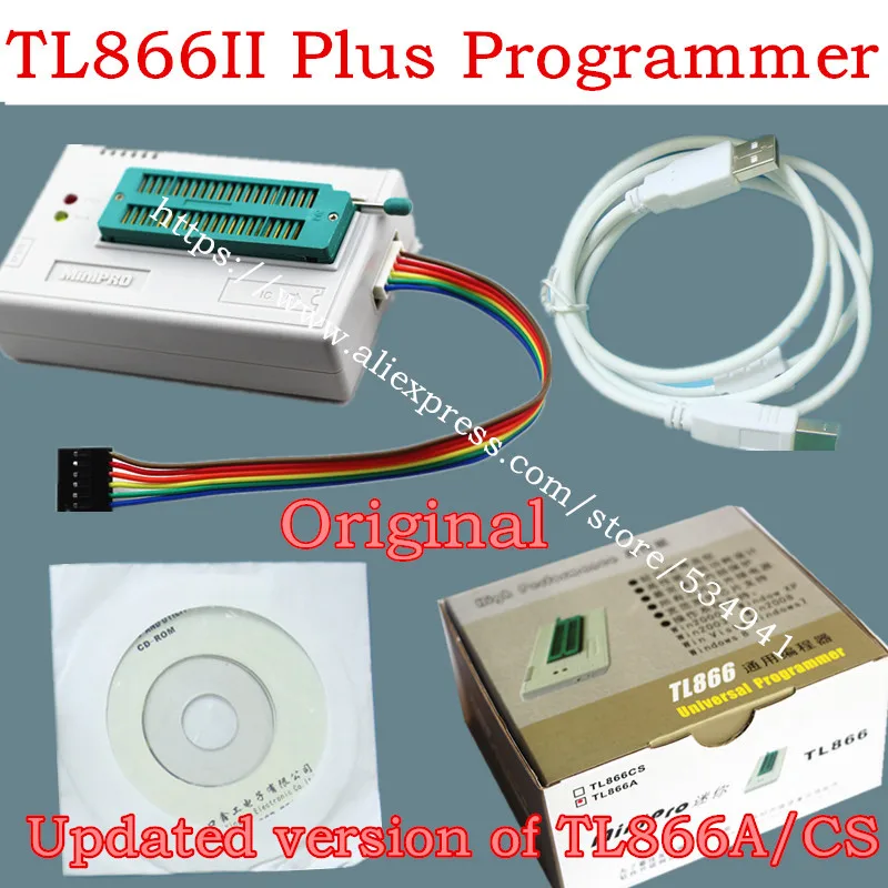 Новейший V9.00 XGecu TL866II плюс USB программатор 1,8 V nand flash 24 93 25 mcu биос EPROM лучше, чем TL866CS/TL866A програмамер