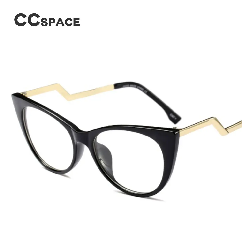 45550 кошачий глаз CCSPACE женские очки оправа для женщин металлические ножки дизайнерские оптические очки модные очки компьютерные очки