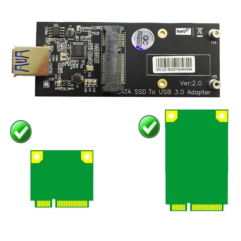 5Gbps USB 3.0 to mSATA HDD Enclosure USB3.0 mini-SATA Hard Disk Adapter M2 SSD External Mobile Box | Компьютеры и офис