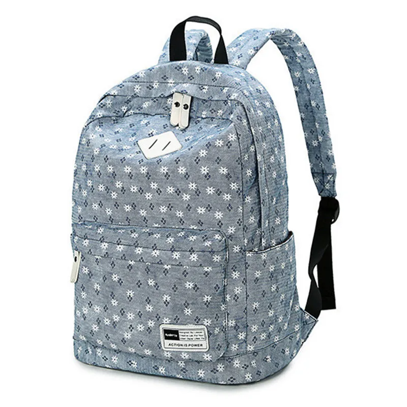 Винтажный школьный рюкзак для девочек подростков вместительный холщовый с