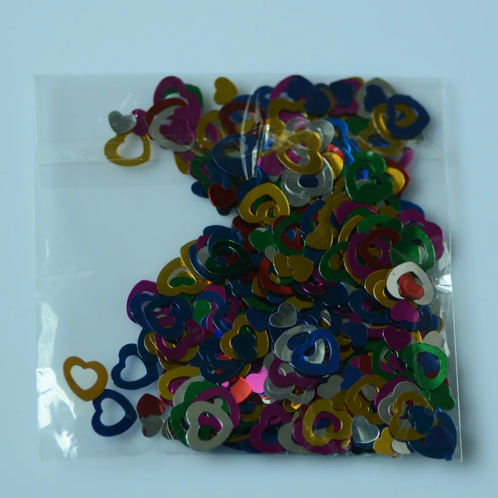 Разноцветное свадебное украшение для стола в виде сердца конфетти вечерние