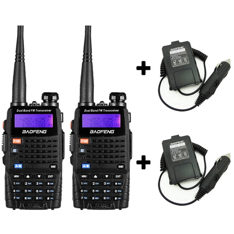 Add 2 car chargers baofeng UV-5RC UV 5RC UV5RC для cb комплект рация 2 шт 10 км автомобильная портативная рации ham радиостанция трансивер baufeng двухдиновая магнитола радиостанции boafeng радиолюбитель двухдиапазонная uhf vhf телефон - Цвет: Add 2 car chargers