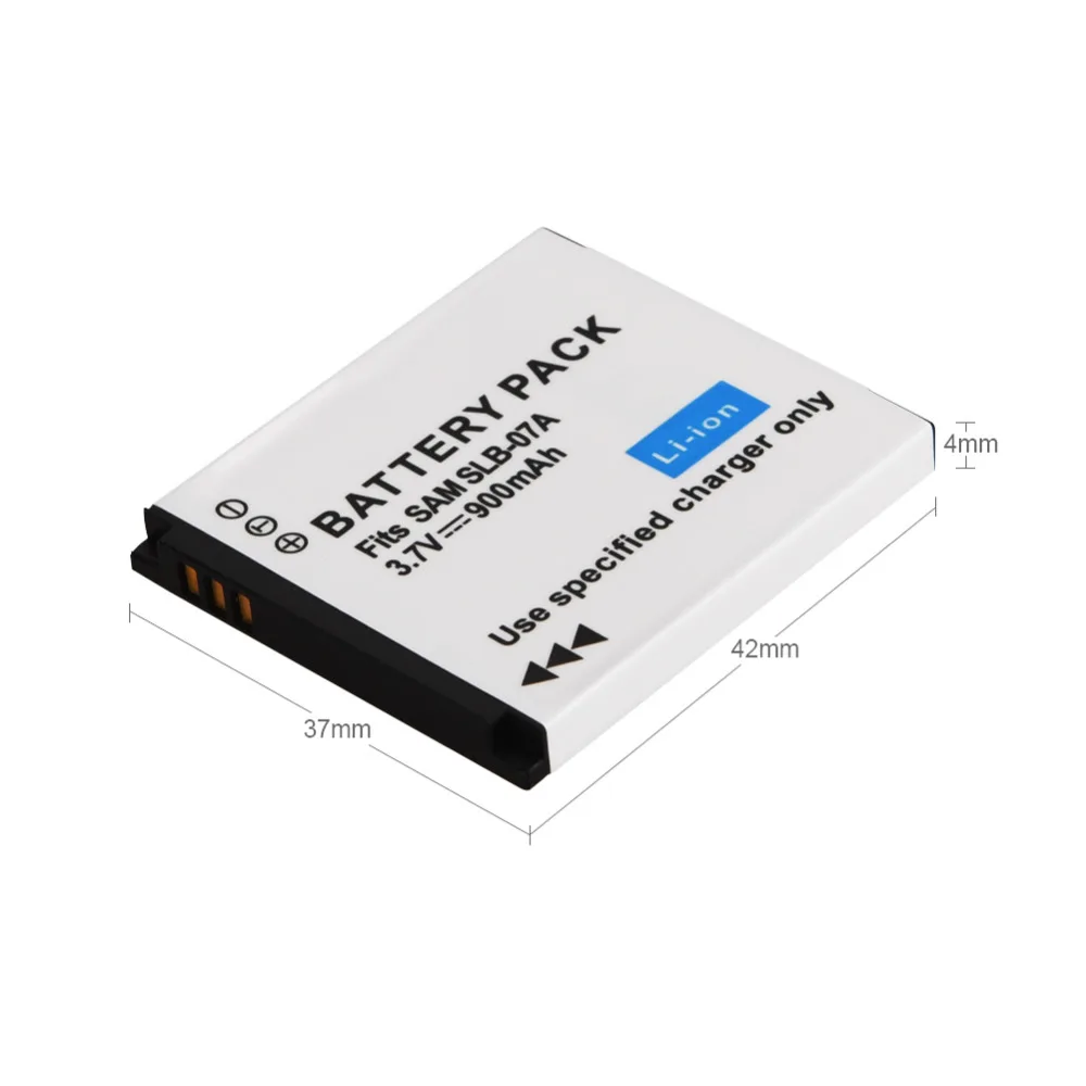 900 мА/ч, SLB-07A Перезаряжаемые Li-Ion Батарея SLB07A для samsung ST45 ST50 ST500 ST550 ST600 PL150 Камера запасная батарея