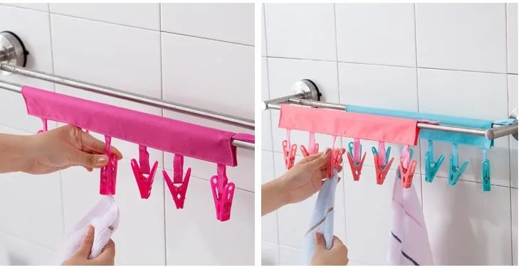 Складная вешалка для одежды портативная складная на зажим ванной путешествий