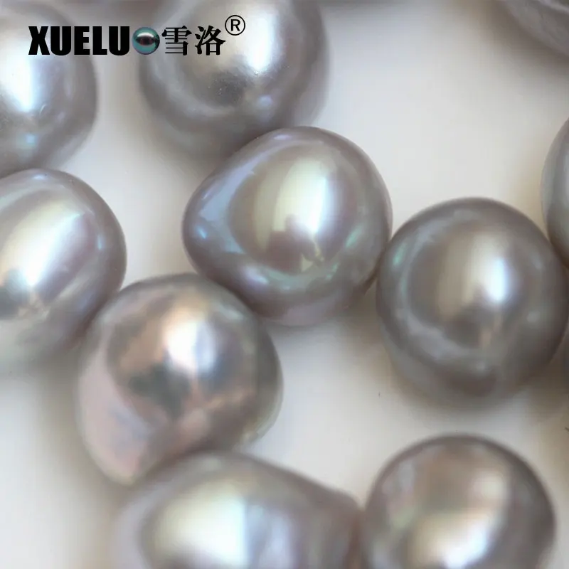 

XUELUO 5pcs/Pack High Quality Large Grey Baroque Natural Cultured Fresh water Loose Pearl Beads for DIY