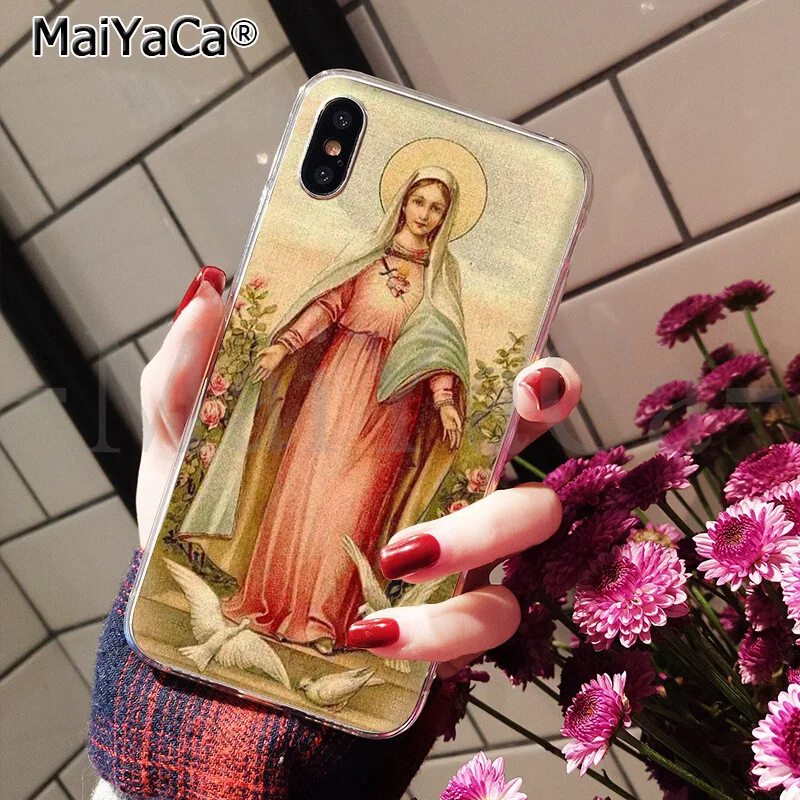 MaiYaCa Virgin Mary Christian Рождество Новое поступление черная ячейка чехол для телефона iphone 11 pro 8 7 66S Plus X XS MAX 5s SE XR