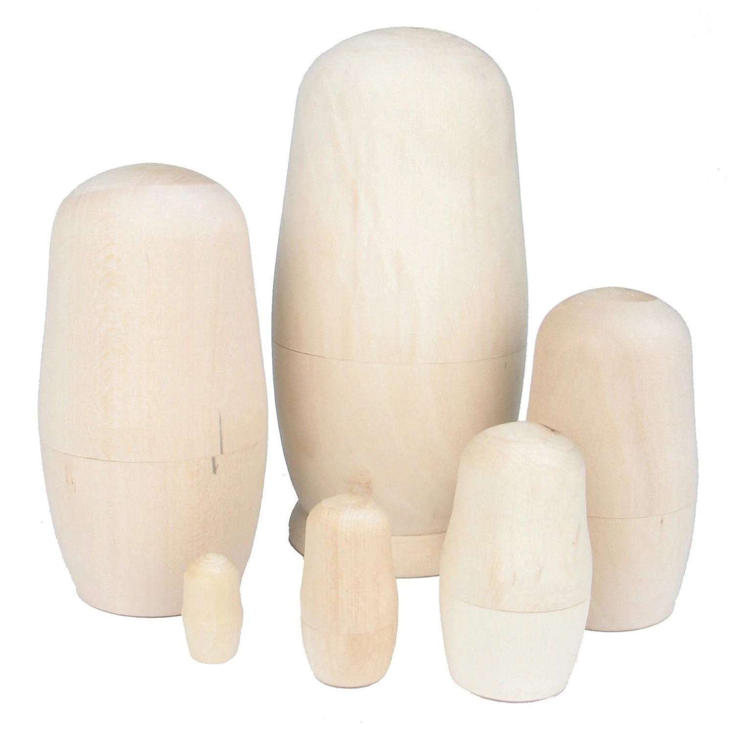 WOTT Матрешка 6 наборов пустая дерево Неокрашенная сделай сам|Куклы| |