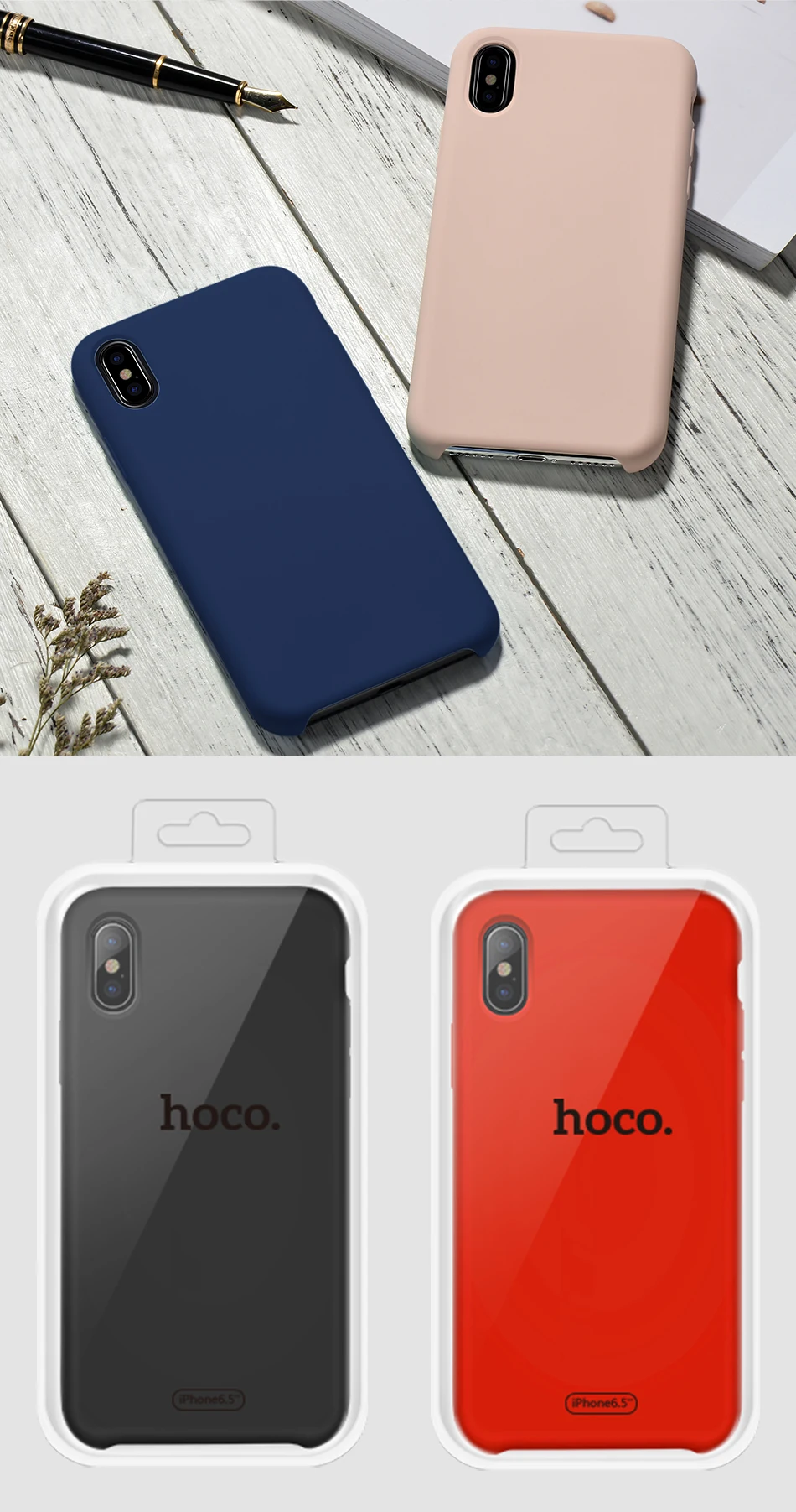 HOCO чехол для iphone X XR все включено Силикон+ PC конфеты красочные простые Роскошные бизнес для Apple iphone XS MAX задний чехол s