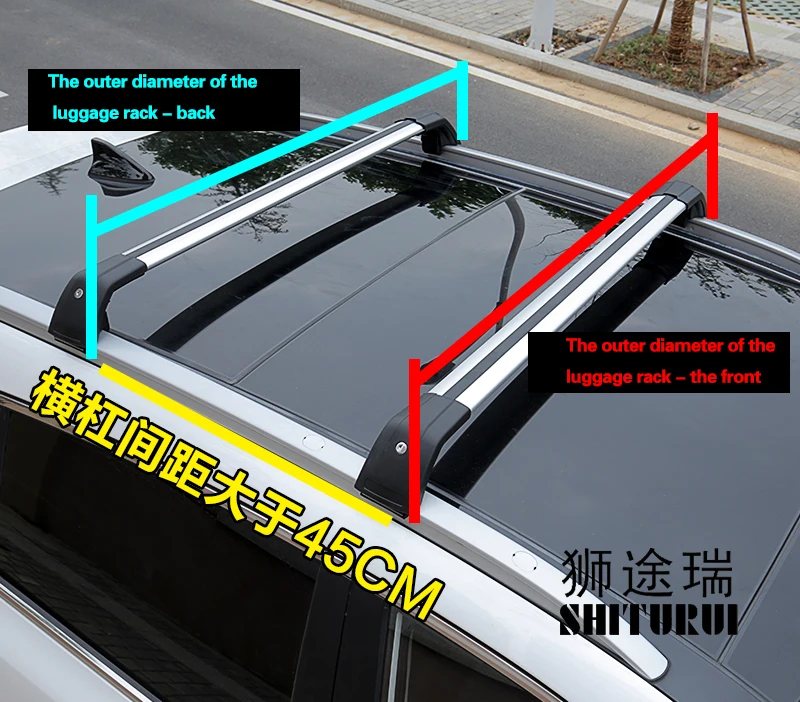 SHITURUI 2 шт штанги на крышу для HYUNDAI PALISADE+ алюминиевый сплав боковые штанги поперечные рельсы на крышу багажника