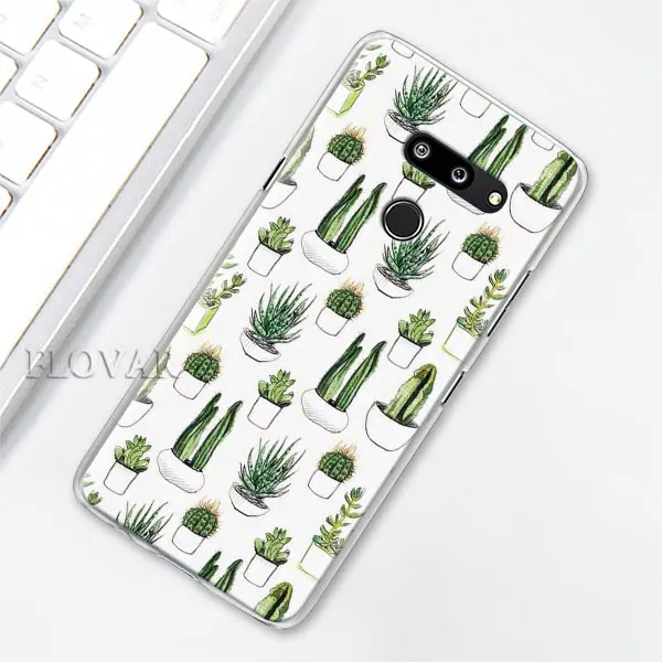 Чехлы для телефонов с кактусами для LG G6 G7 Plus G8 ThinQ V40 V50 ThinQ Q6 Q7 Q8 Жесткий Чехол для ПК - Color: J005