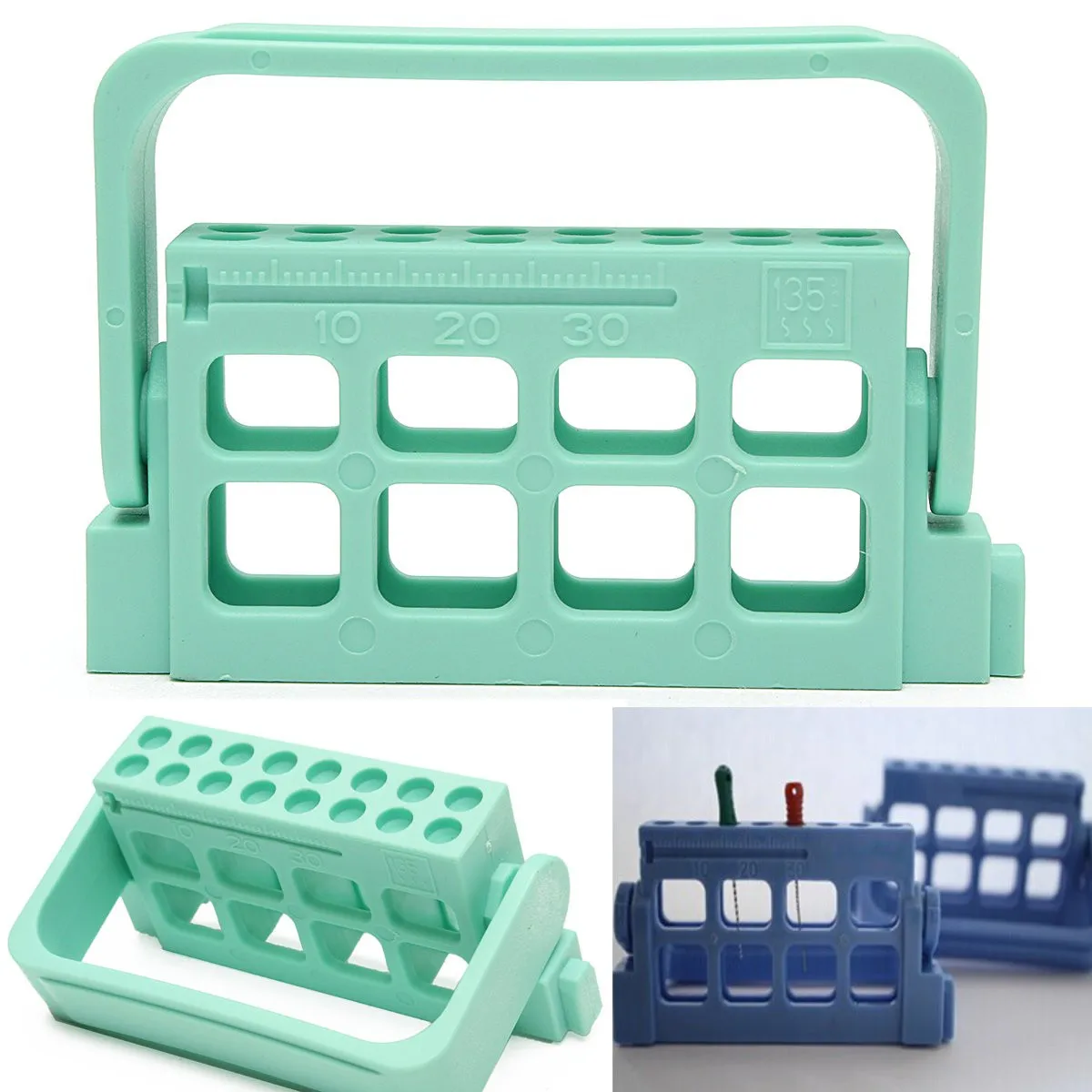 16 отверстий Держатель зубных боров Алмазный полировальный блок подставка