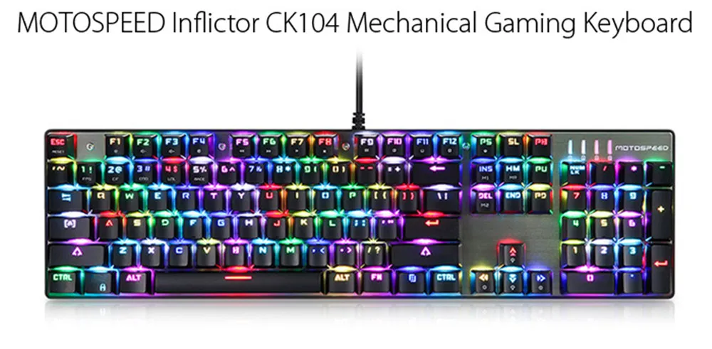 MOTOSPEED CK104 русская английская механическая клавиатура с RGB подсветкой анти-ореолы игровая клавиатура для Teclado игровой компьютер