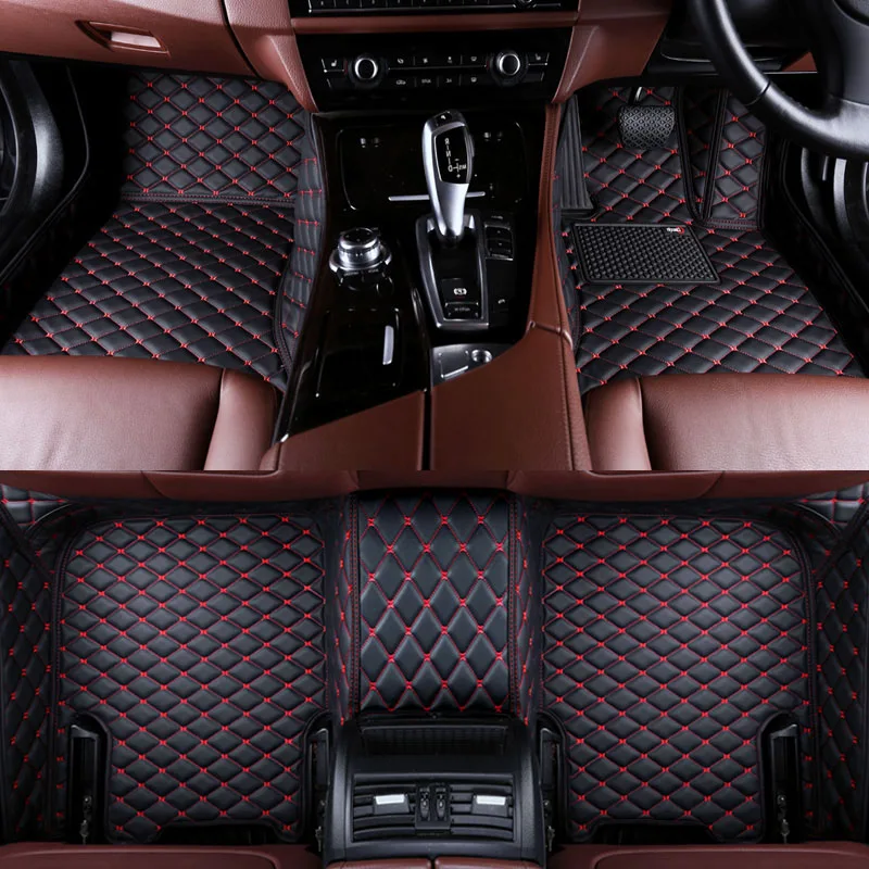 Black with redline Автомобильный коврик для ног, накладка, чехол, защитная, анти-Грязная подушка для hyundai Tucson TL-, 3TH RHD, автомобильные чехлы - Название цвета: Black with redline