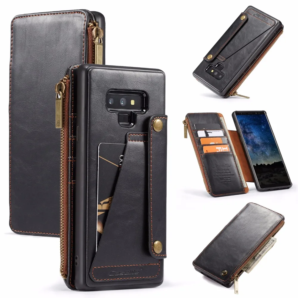 Wallet case Luxury Leather Magnetic Phone For Samsung Galaxy Note 9 Business Card Bag Soft PU Back Cover | Мобильные телефоны и