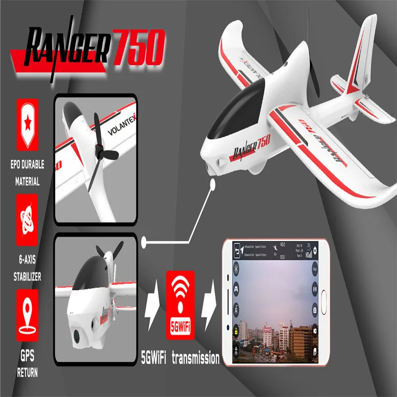 Volantex 767 2 Ranger 750 мм размах крыльев EPO Gyro FPV RC самолет фиксированное крыло PNP/RTF с одной