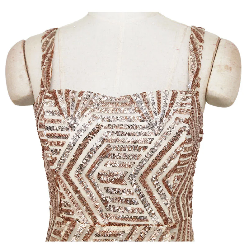 MUXU/пикантная Летняя женская одежда вечернее платье с блестками Золотое